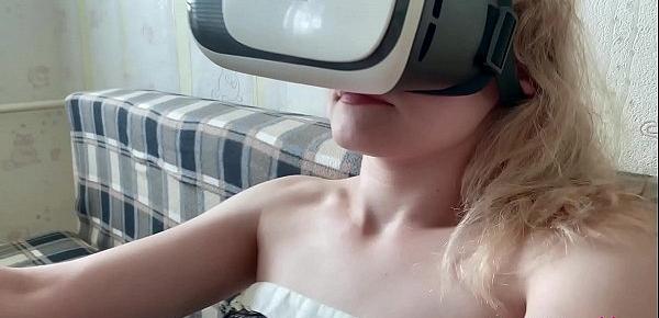  StepBrother Jerk Off on my Masturbation Pussy in VR and Cum on Pussy
